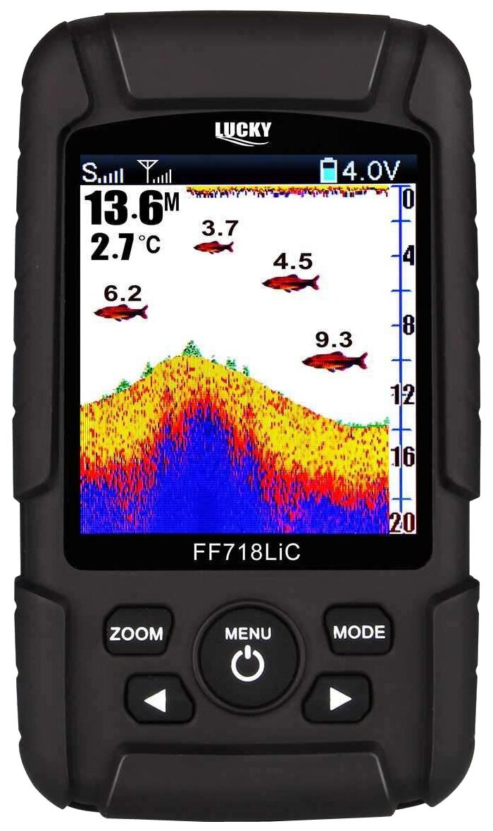 Проводной эхолот Lucky FF718LiC-T для зимней рыбалки на льду с цветным дисплеем