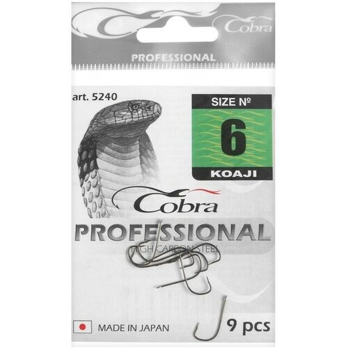 Крючки Cobra Pro KOAJI, № 06, 9 шт.