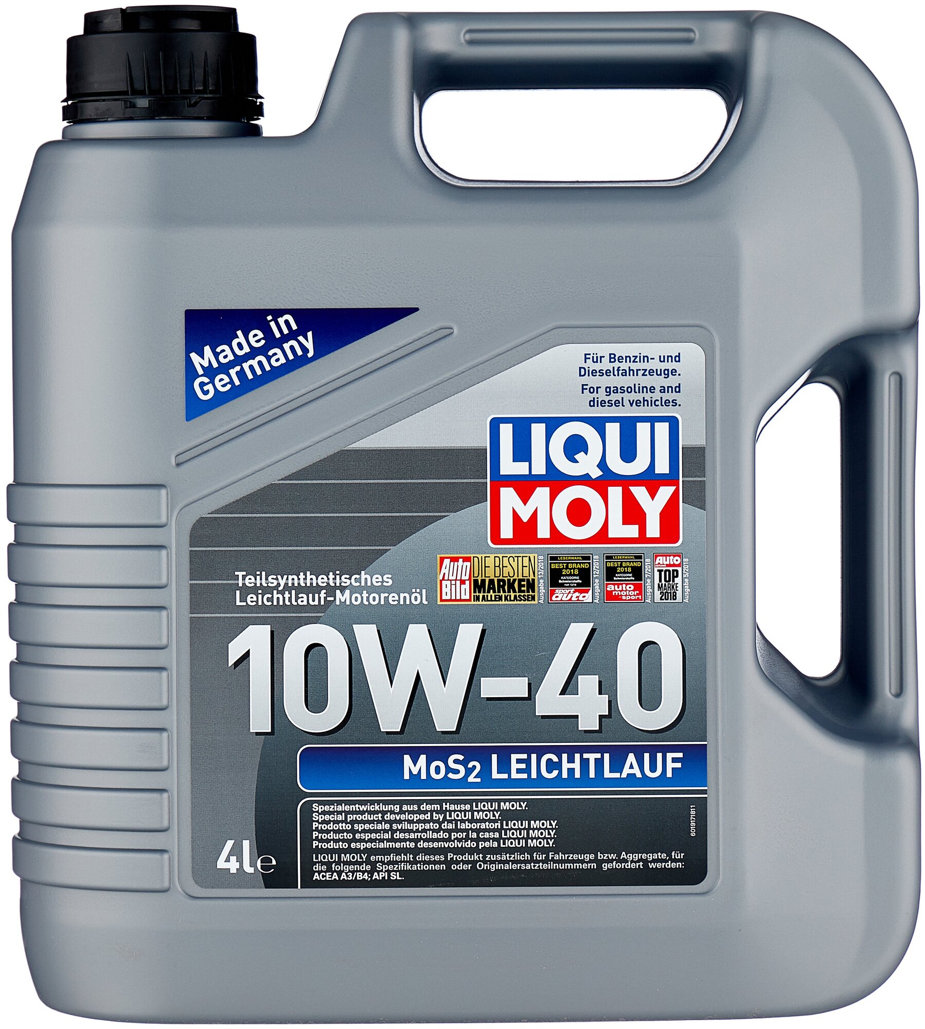 Синтетическое моторное масло LIQUI MOLY MoS2 Leichtlauf 10W-40