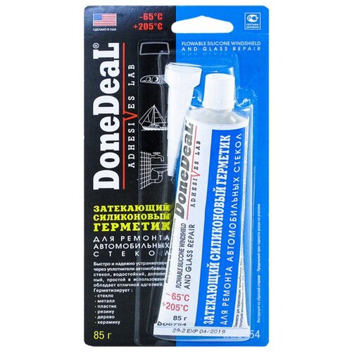 Done Deal Затекающий герметик силиконовый для ремонта стекол (85 г)