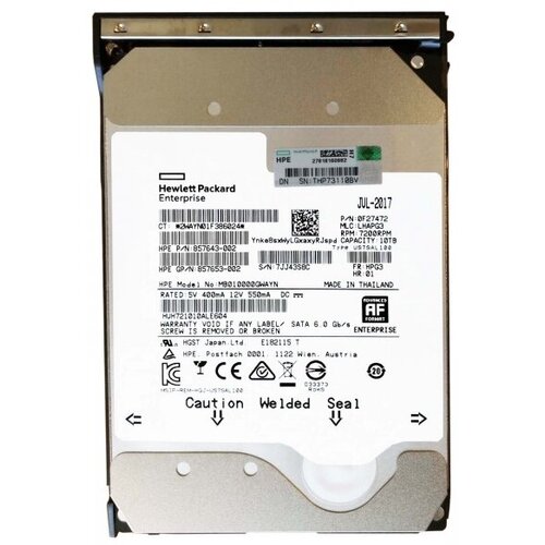 Жесткий диск HP 857648-S21 10Tb 7200 SATAIII 35 HDD 9458000₽