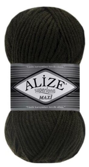 Пряжа Alize Superlana Maxi 25 % шерсть 75 % акрил 100 г