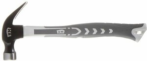 Молоток-гвоздодер 560 г фибергласовая обрезиненная ручка