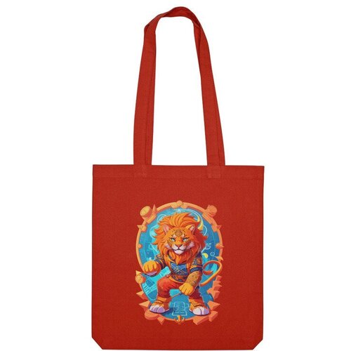 Сумка шоппер Us Basic, красный printio сумка знак зодиака лев