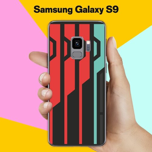 жидкий чехол с блестками узор цветные мазки и блестки на samsung galaxy s9 самсунг галакси с9 Силиконовый чехол на Samsung Galaxy S9 Узор / для Самсунг Галакси С9