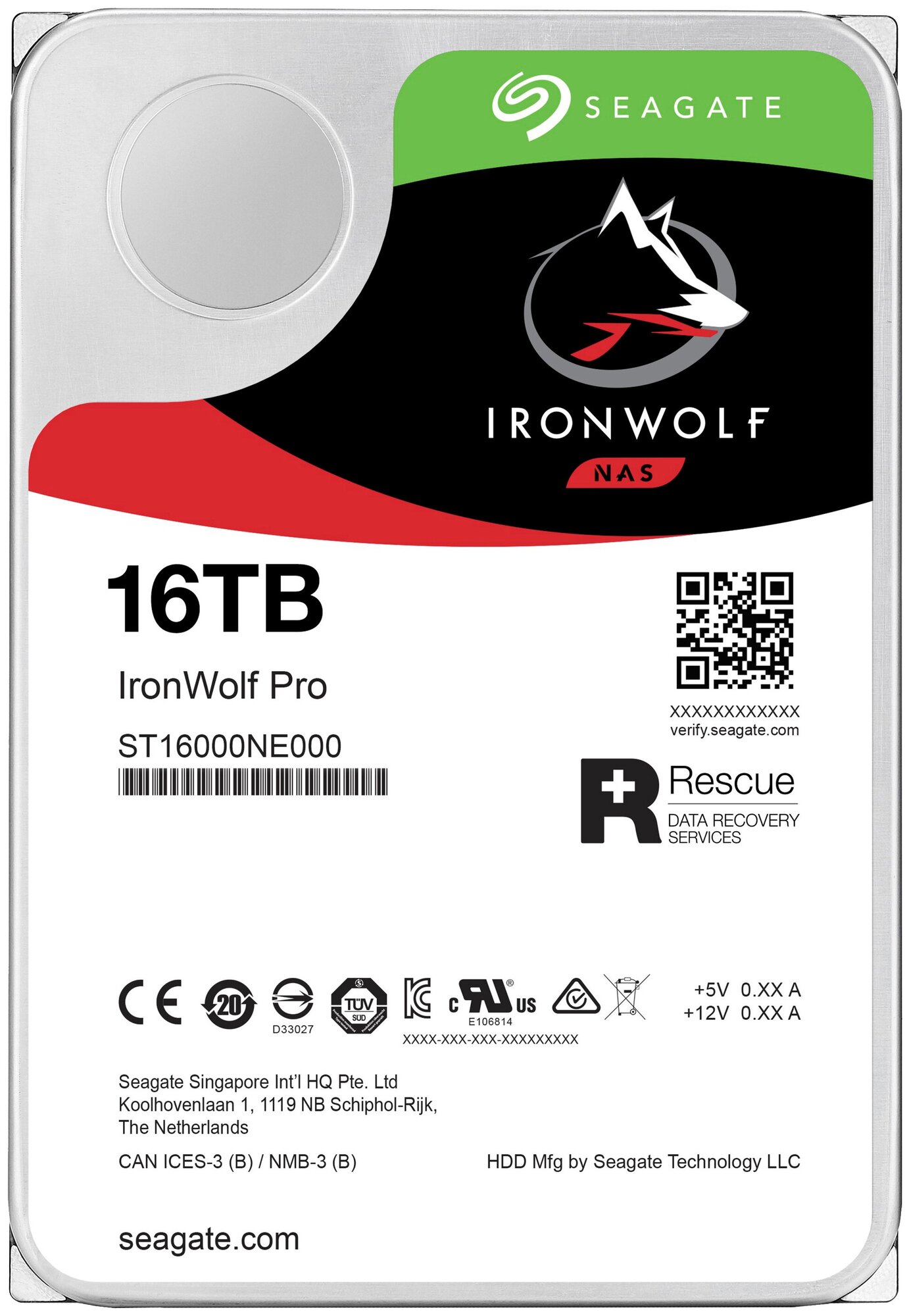 Жесткий диск SEAGATE Ironwolf Pro , 16ТБ, HDD, SATA III, 3.5" - фото №1