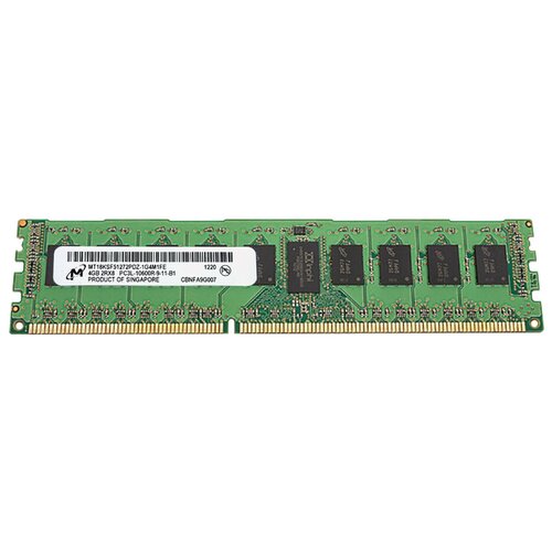 Оперативная память Micron 4 ГБ DDR3L 1333 МГц DIMM CL9 MT18KSF51272PDZ-1G4M1 оперативная память micron 16 гб ddr3l 1333 мгц dimm cl9 mt36ksf2g72pz 1g4m1