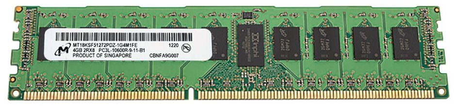 Оперативная память Micron 4 ГБ DDR3L 1333 МГц DIMM CL9 MT18KSF51272PDZ-1G4M1