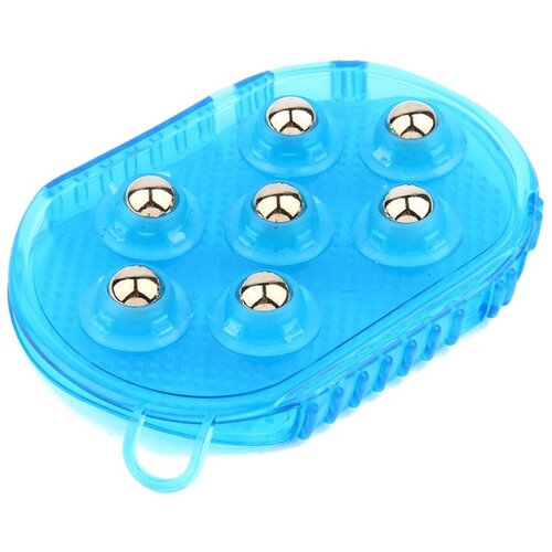 Массажёр варежка с крутящимися металлическими шариками 1257-2 467₽