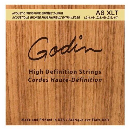 Струны для акустической гитары Godin A6 XLT 008988 rockdale rfs 1047 струны для акустической гитары 10 47