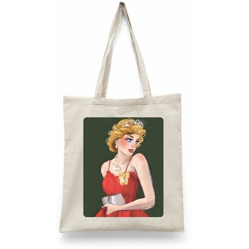 фото Сумка-шоппер унисекс каждому своё "принцесса диана/леди ди" черная