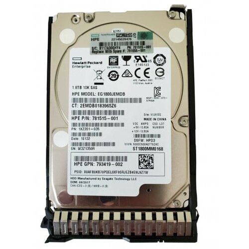 Жесткий диск HP 872481-S21 18Tb 10000 SAS 25 HDD 5415500₽