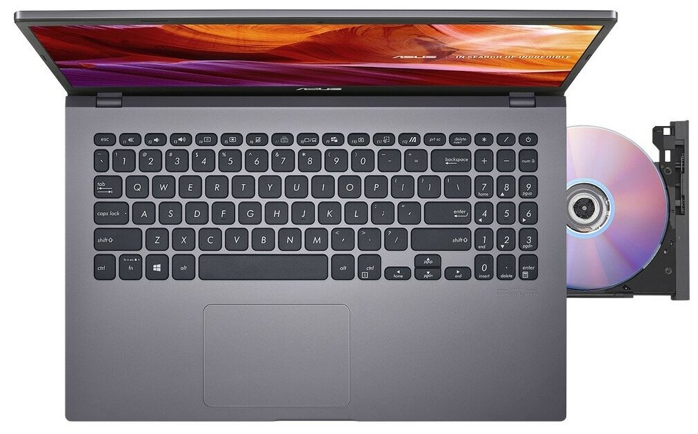 156 Ноутбук ASUS X545FA-BQ189T 1920x1080 Intel Core i5 10210U 16 ГГц RAM 8 ГБ SSD 256 ГБ HDD 1 ТБ Intel UHD Graphics 620 Windows 10 Home 90NB0NN2-M03290 серый