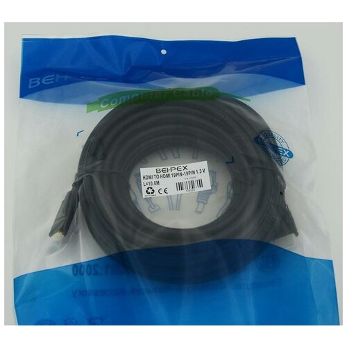 кабель аудио видео hdmi m hdmi m 20м черный Кабель аудио-видео HDMI (m)/HDMI (m) 10м. черный