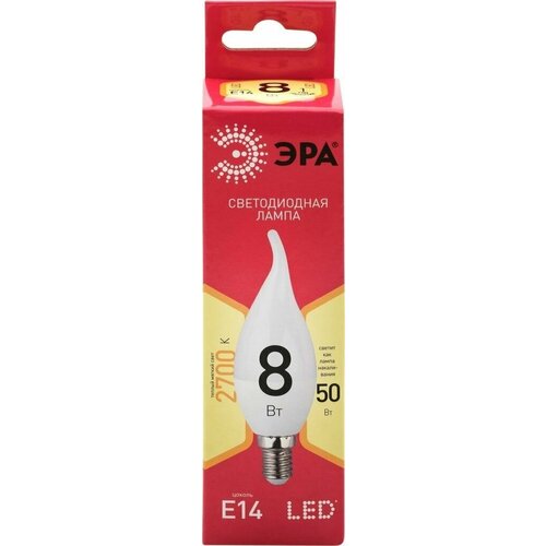 Лампа светодиодная ЭРА RED LINE LED BXS-8W-827-E14 R E14, 8Вт, Арт. Б0051853 - 10 шт.