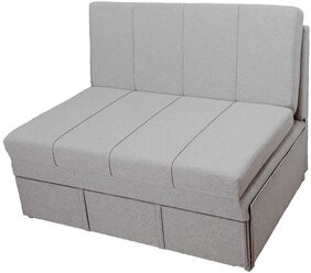 Диван-кровать для кухни StylChairs Сёма, ширина 110 см, без подлокотников, обивка: ткань, цвет: светло-серый