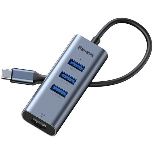 USB-концентратор Baseus Enjoy Series Type-C - 3xUSBRJ45 CAHUB-M0G разъемов 3 grey 199000₽