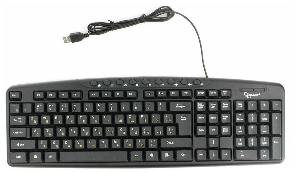 Клавиатура Gembird KB-8340UM-BL Black USB