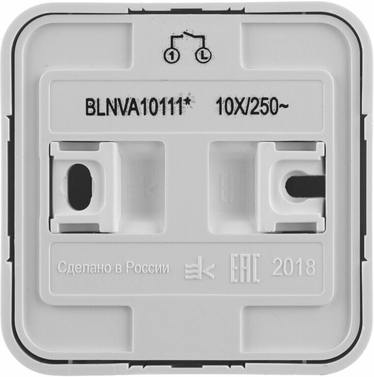 Выключатель SCHNEIDER ELECTRIC BLANCA (cх.1) с подсв. Изол. ПЛ, 10А, 250B, белый