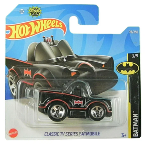 Hot Wheels Машинка базовой коллекции CLASSIC TV SERIES BATMOBILE черная C4982/HCT04