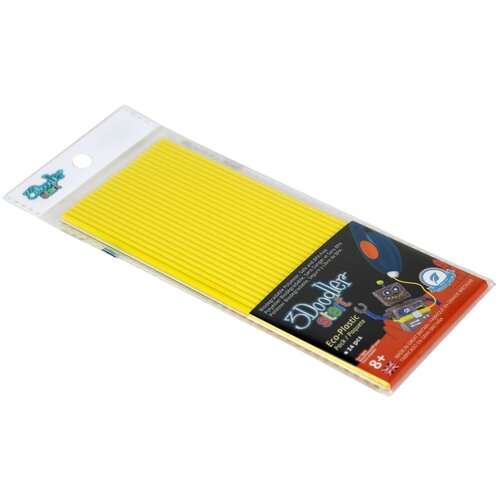 Эко-пластик к 3Д ручке 3DOODLER START, цвет желтый 24 шт Wobble Works 3DS-ECO04-YELLOW-24