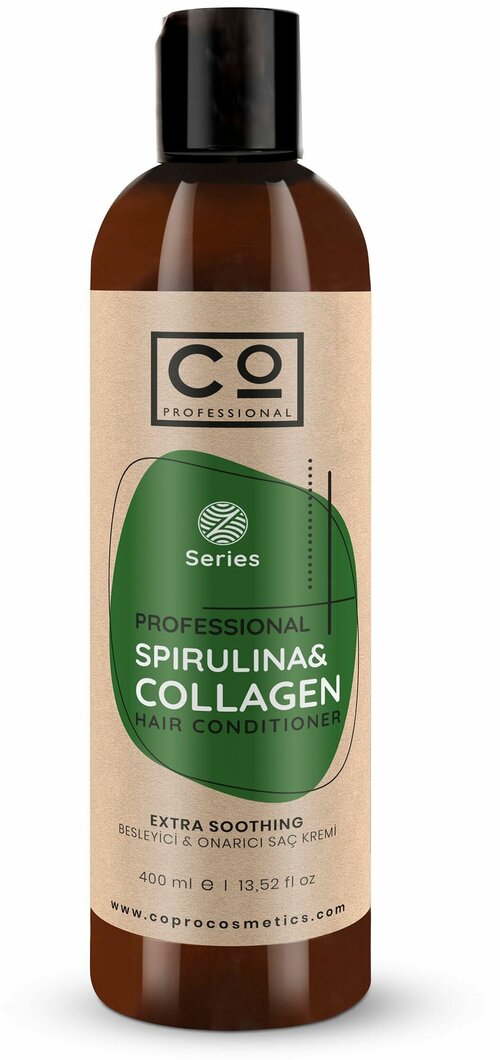 Кондиционер для волос с коллагеном и спирулиной CO PROFESSIONAL Spirulina and Collagen Conditioner, 400 мл