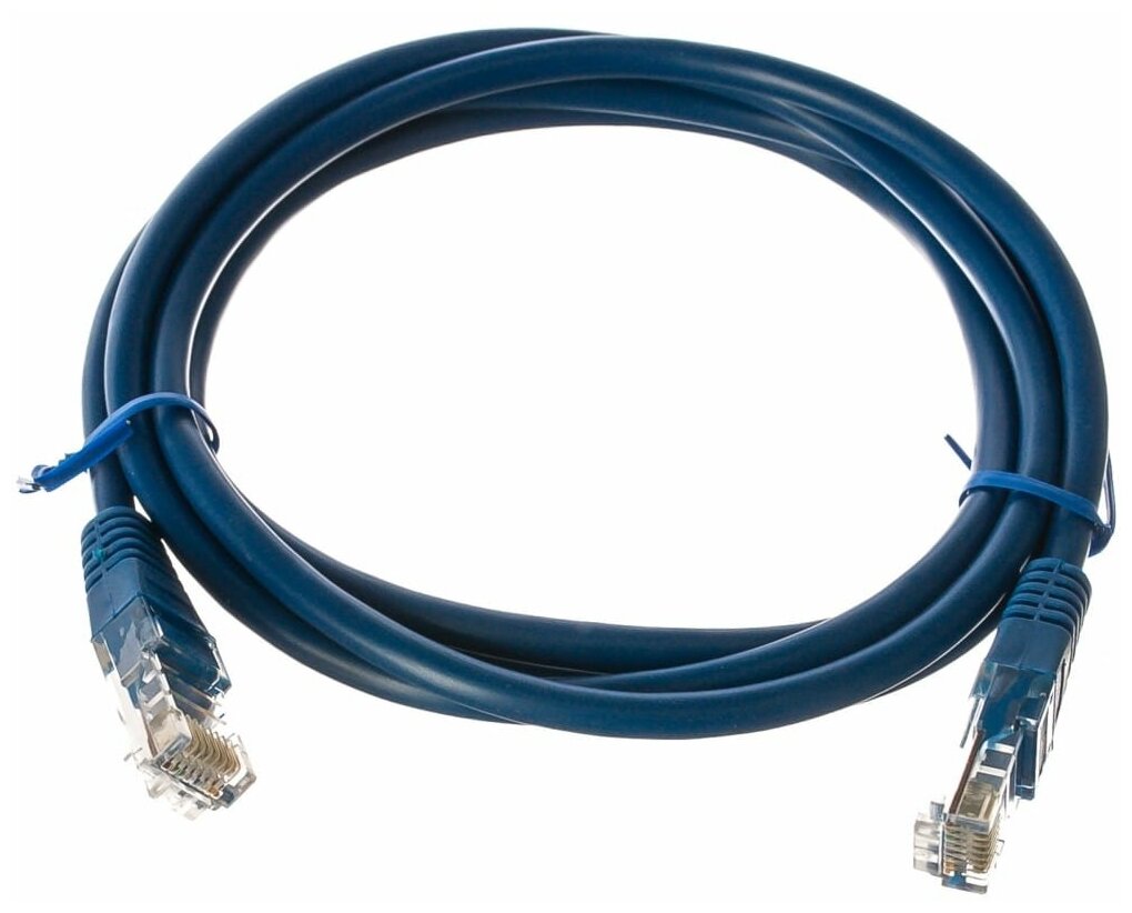 Патч-корд медный UTP Cablexpert PP10-1.5M/B кат.5e 1.5м литой многожильный (синий)
