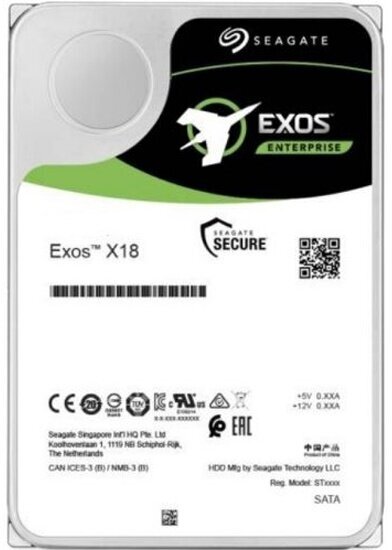 Жесткий диск Seagate Exos X18 enterprise ST12000NM000J 3.5" 12.0Tb SATA 6Gb/s 7200rpm 256MB