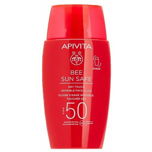 APIVITA Солнцезащитная невидимая эмульсия для лица Bee Sun Safe Dry Touch Invisible Face Fluid SPF50 солнцезащитная невидимая эмульсия для лица spf50 apivita marine algae and propolis 50 мл