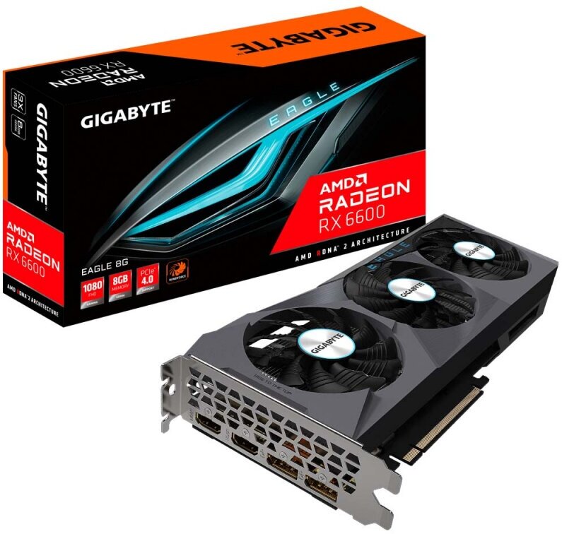 Видеокарта GIGABYTE AMD Radeon RX 6600 EAGLE [GV-R66EAGLE-8G]