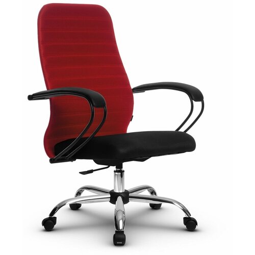 Компьютерное офисное кресло mетта SU-СК130-10Р, СН, Красное/Черное