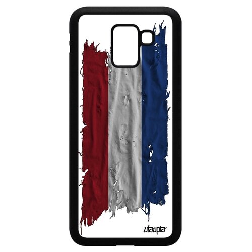 фото Чехол для мобильного galaxy j6 2018, "флаг голландии на ткани" патриот страна utaupia