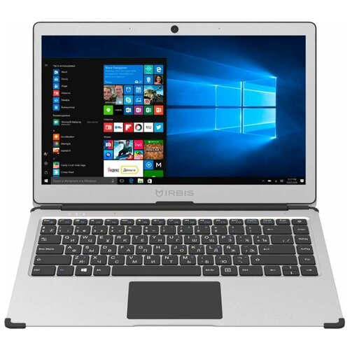 фото Ноутбук irbis nb500 (intel celeron n3350 1100mhz/13.3"/1920x1080/3gb/32gb emmc/dvd нет/intel hd graphics/wi-fi/bluetooth/windows 10 pro), серебристый