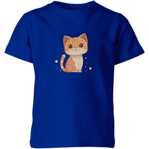 Футболка Us Basic, размер 10, синий мужская футболка кошка котик котенок m красный