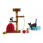 Игровой набор Schleich Комплекс с кошкой и котятами 42501 - изображение