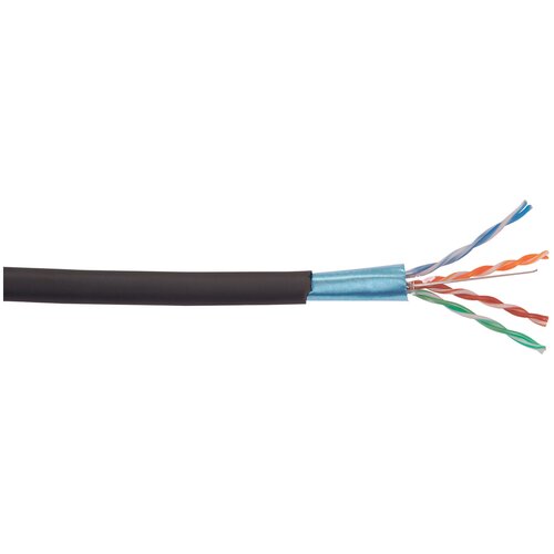 Кабель ITK LC3-C5E04-339, 305 м, черный itk кабели патч корды lc3 c5e04 339 кабель f utp кат 5e 4x2x24awg solid ldpe 305м черный lc3 c5e04 339