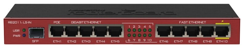 Маршрутизатор MikroTik RouterBoard RB2011iLS-IN 5xLAN 5xGbLAN SFP