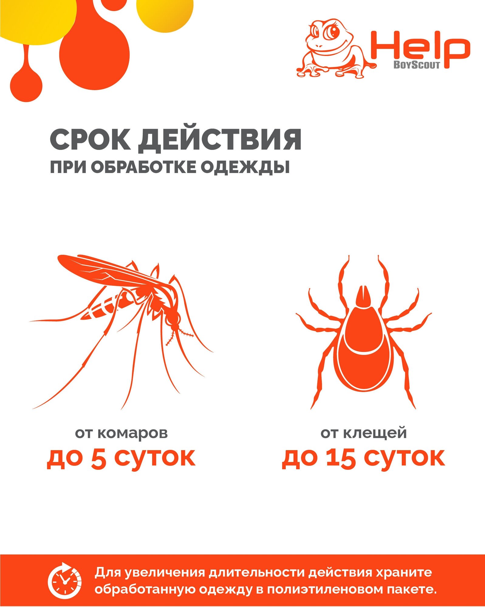 Аэрозоль Help Boyscout против клещей и комаров