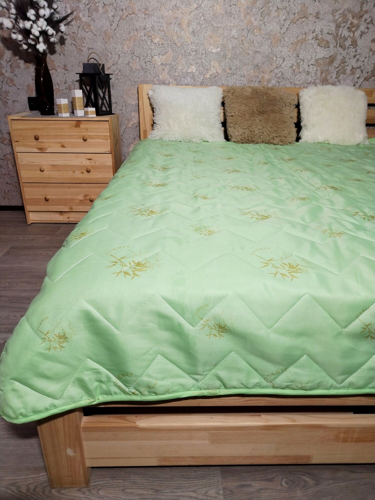 Одеяло летнее облегченное 1.5 спальное 150х210 наполнитель бамбуковое волокно - фотография № 12