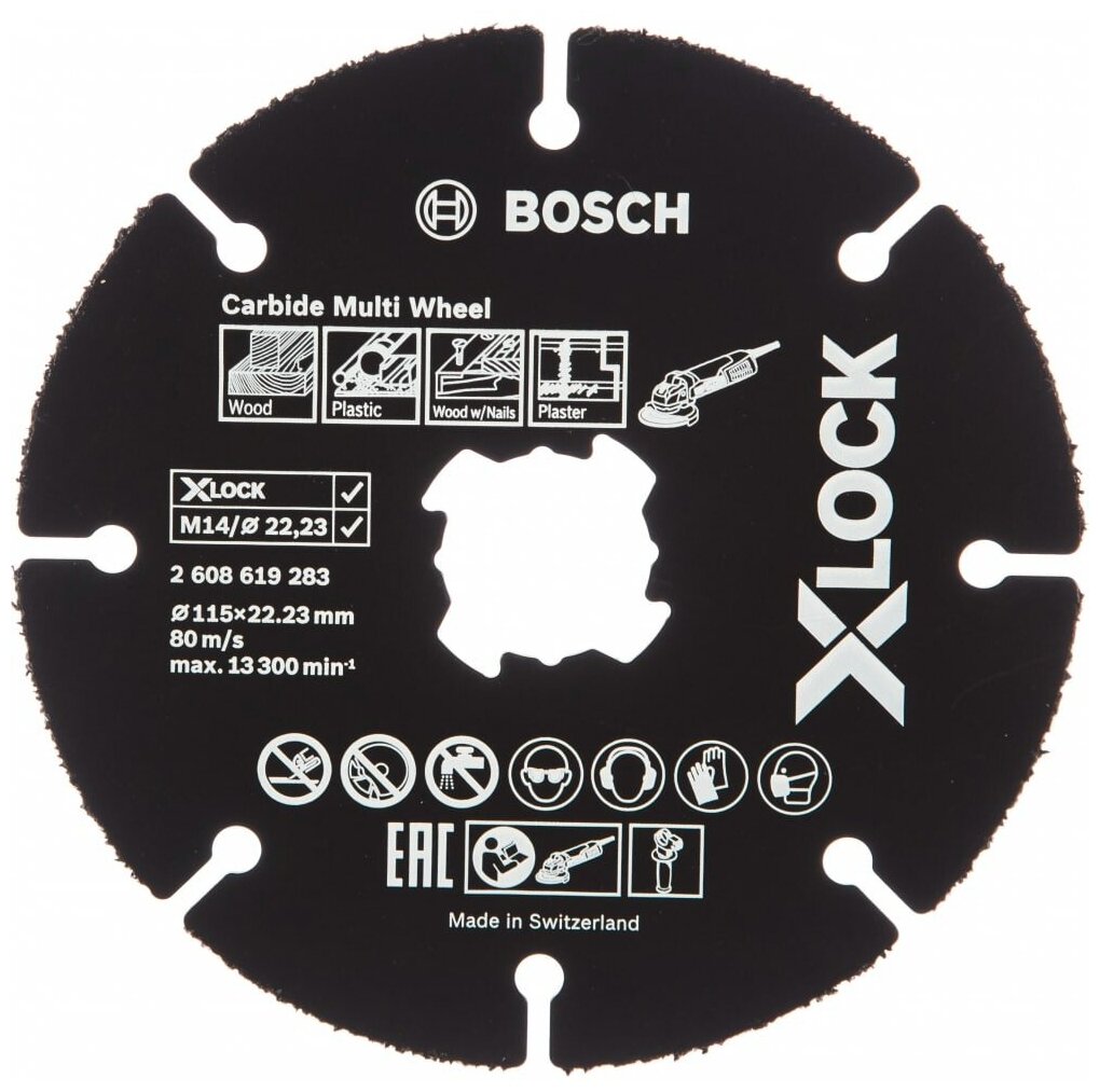 Отрезной диск (115x1x22.23 мм) по дереву X-LOCK Bosch 2608619283 - фотография № 1