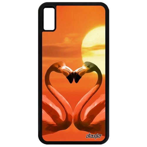 фото Чехол для мобильного apple iphone xs max, "фламинго" любовь птицы utaupia