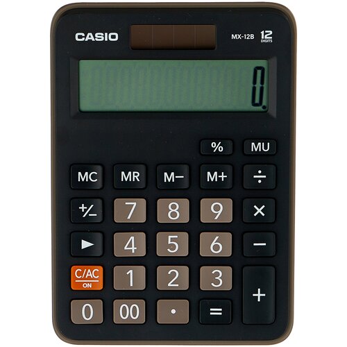 Калькулятор настольный Casio MX-12B 12-разрядный черный 147х106.5х29 мм