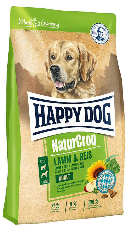 Сухой корм для собак Happy Dog NaturCroq, при чувствительном пищеварении, для здоровья кожи и шерсти, ягненок, с рисом 18 кг