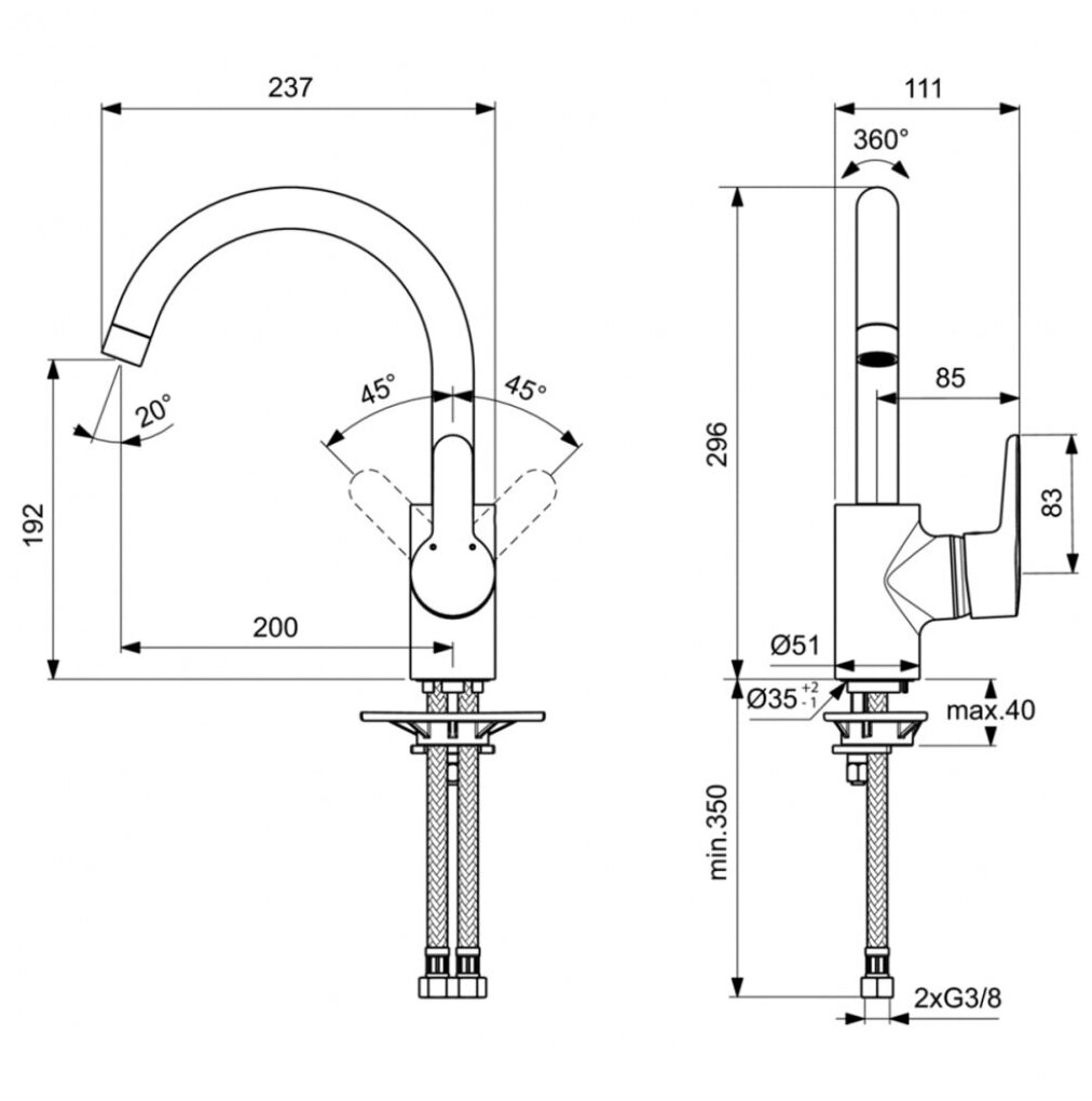 Смеситель для мойки Ideal Standard - фото №3