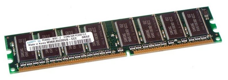 Оперативная память Samsung 512 МБ DDR 400 МГц DIMM M368L6523DUS-CCC