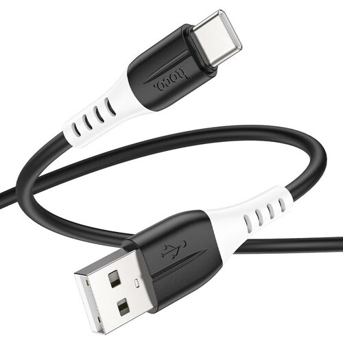 кабель usb type c hoco x82 1 0м 3 0a цвет белый USB Кабель Type-C, HOCO, X82, силиконовый, 1м, черный