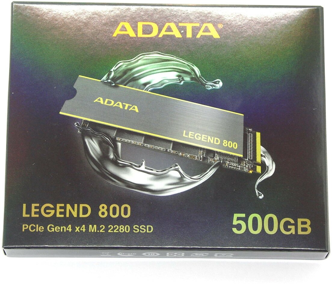 Накопитель SSD A-Data M.2 2280 500GB (ALEG-800-500GCS) - фото №7