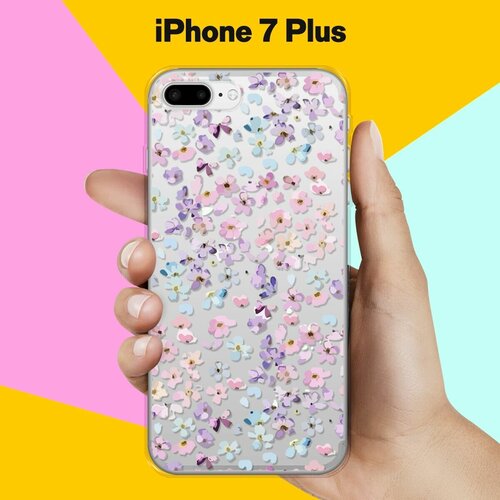 Силиконовый чехол Цветочки на Apple iPhone 7 Plus силиконовый чехол цветочки на apple iphone 12