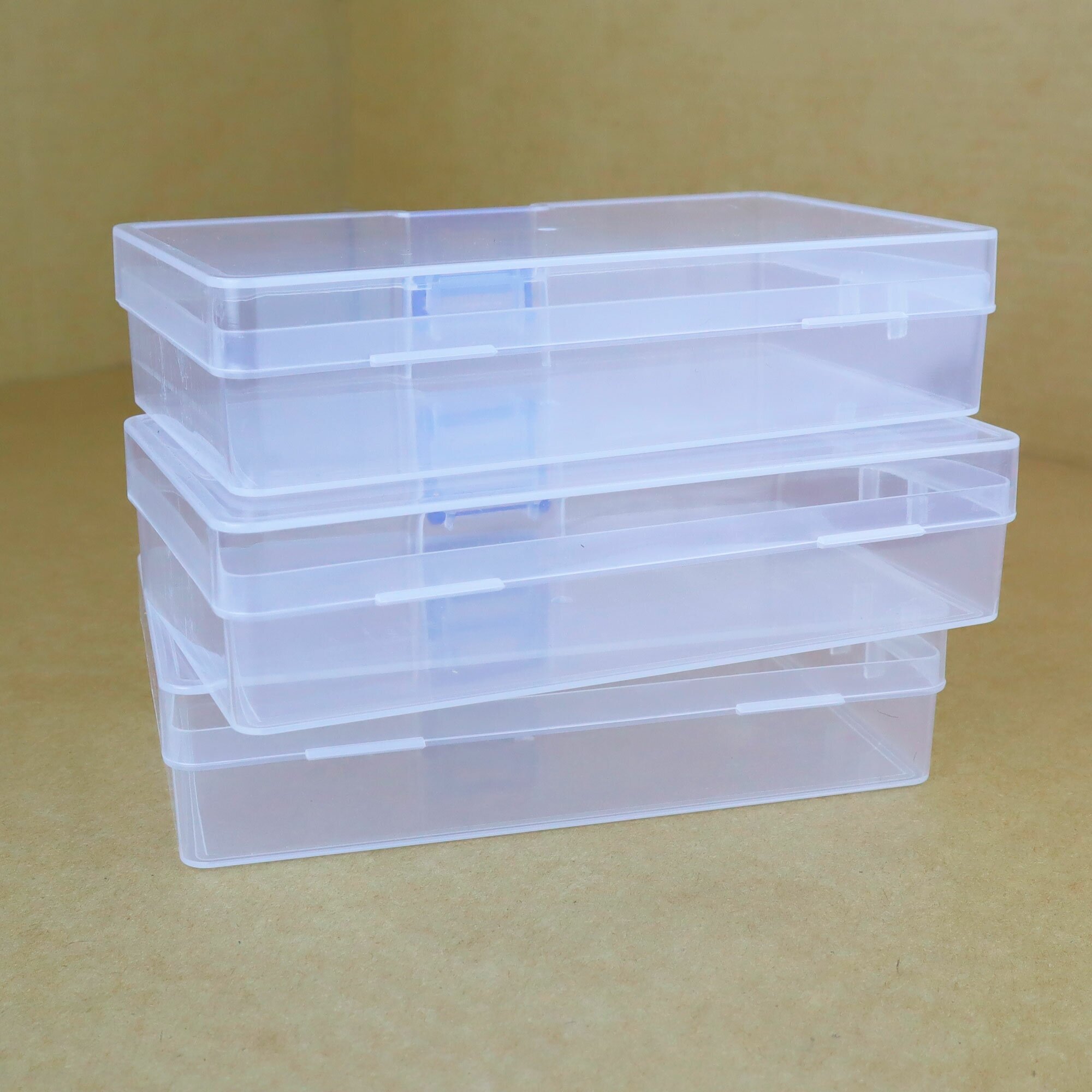 Набор коробок-органайзеров / емкостей для хранения мелочей и аксессуаров, прозрачные, 145 х 85 х 35 мм, 3 шт. - фотография № 3