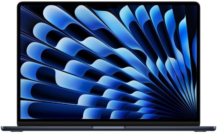 15.3" Ноутбук Apple MacBook Air 15 2024 2880x1864, Apple M3, RAM 8 ГБ, SSD 512 ГБ, Apple graphics 10-core, macOS, Midnight, Русская раскладка